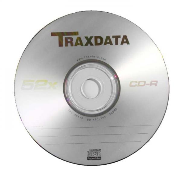 CD-R 80 min. 52x 1/1 SPINDLE TRAXDATA
