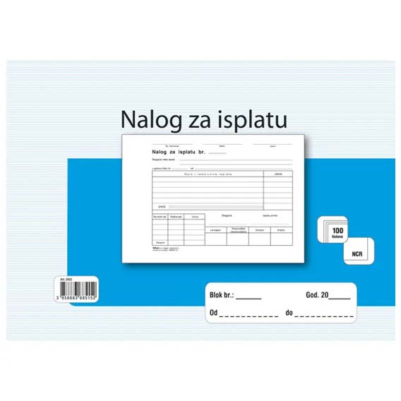 Nalog za isplatu A5