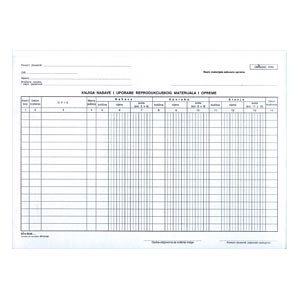 KARTICA REPROMATERIJALA KRM IX-222