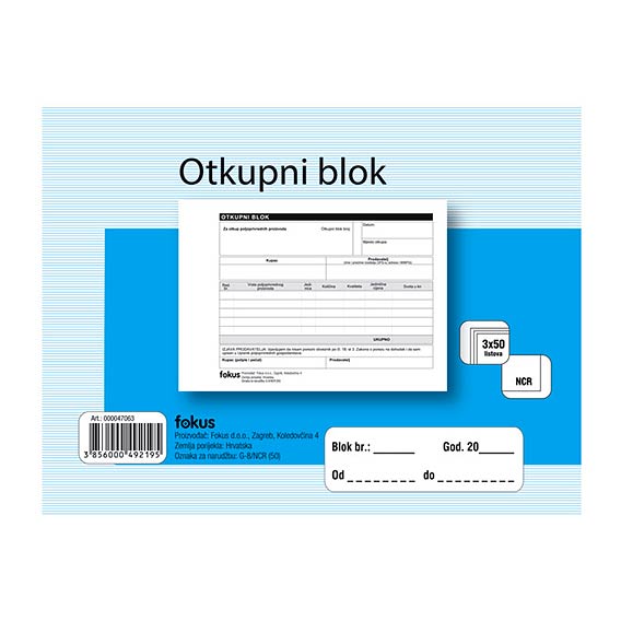 OTKUPNI BLOK VII-8 A-6/NCR