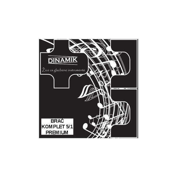 ŽICE ZA TAMBURU - BRAČ KOMPLET 5/1 PREMIUM "E"
