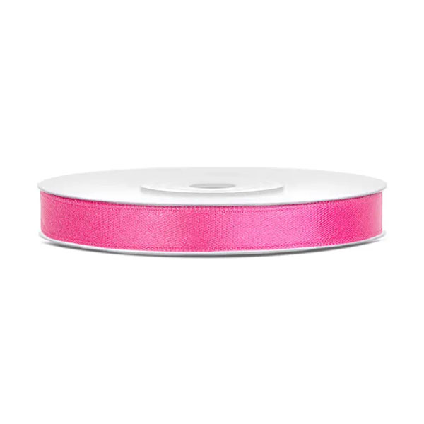 UKRASNA TRAKA 6 mm x 25 met. SATENSKA PARTYDECO - Ukrasna traka satenska pink
