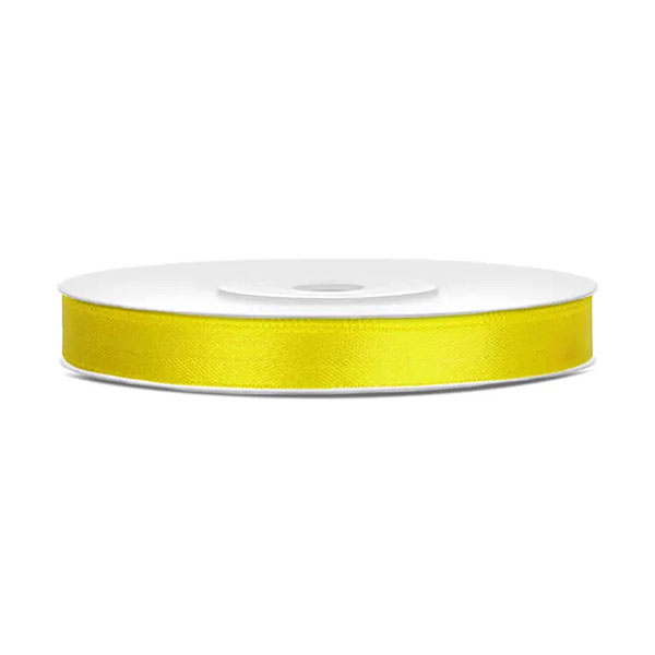 UKRASNA TRAKA 6 mm x 25 met. SATENSKA PARTYDECO - Ukrasna traka satenska yellow