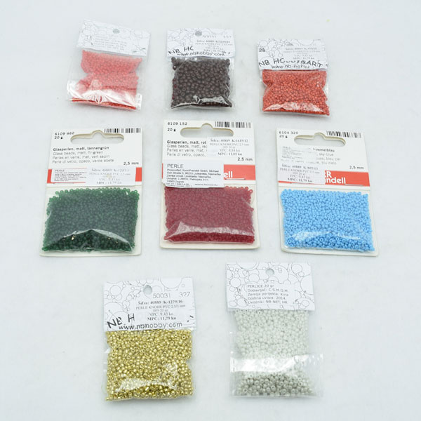 PERLE PVC fi 2.5 mm 20 gr. INDIAN BEADS 009