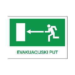 Evakuacijski put lijevo