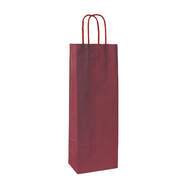 VREĆICA ZA BOCU 14x39x8 cm NATRON U BOJI - Vrećica za bocu - bordo crvena