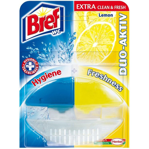 BREF WC GEL DUO AKTIV 60 ml. KOMPLET - Bref WC gel-limun