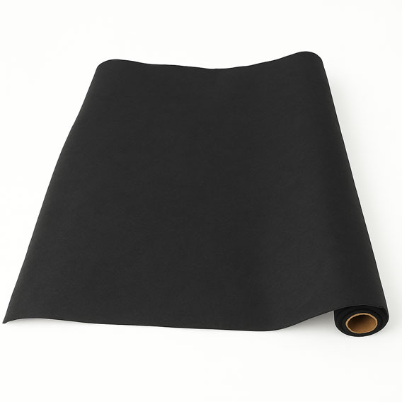 UKRASNA DEKORACIJA 0.6 x 10 met. FLIZELIN - Crna