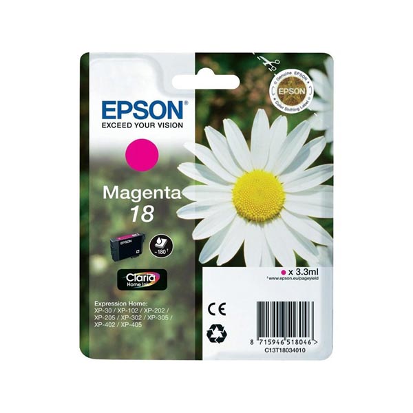 INK JET TINTA EPSON T1802/1803/1804 C/M/Y ORIGINAL - Magenta T1803