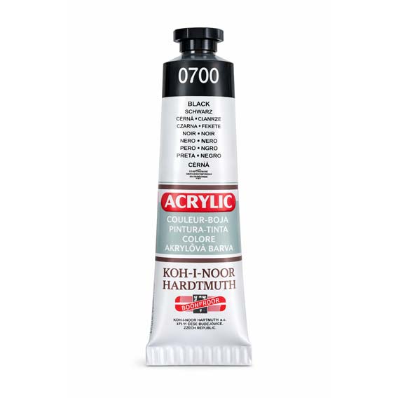 BOJA AKRILNA 40 ml. KOH-I-NOOR 1/1 - Crna