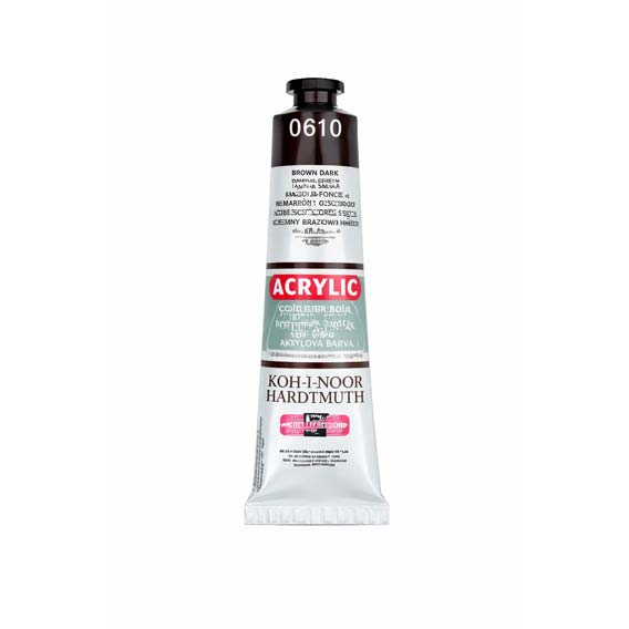 BOJA AKRILNA 40 ml. KOH-I-NOOR 1/1 -  Tamno Smeđa