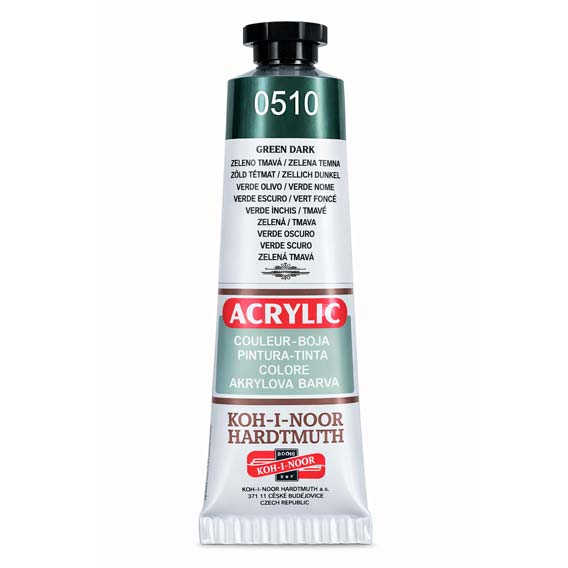 BOJA AKRILNA 40 ml. KOH-I-NOOR 1/1 - Tamno zelena