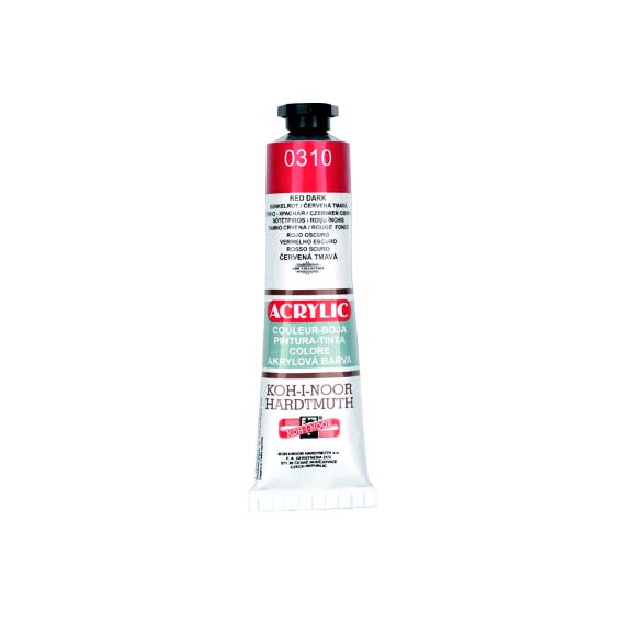 BOJA AKRILNA 40 ml. KOH-I-NOOR 1/1 - Bordo