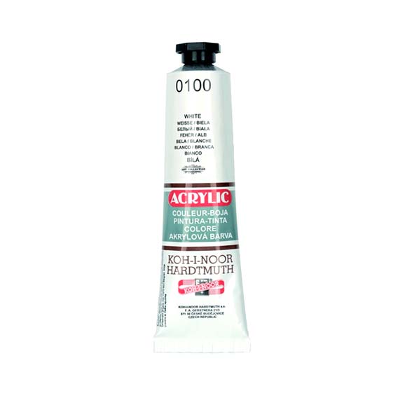 BOJA AKRILNA 40 ml. KOH-I-NOOR 1/1 - Metalik bijela
