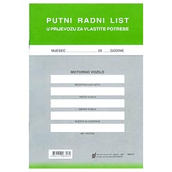 PUTNI RADNI LIST VI-55/VP (s folijom)