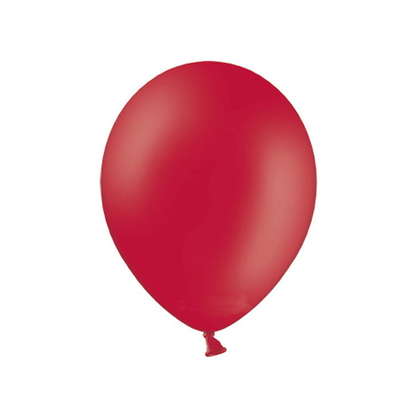 BALONI JEDNOBOJNI fi 33 cm BELBAL PASTELNI - Baloni fi 33 crveni