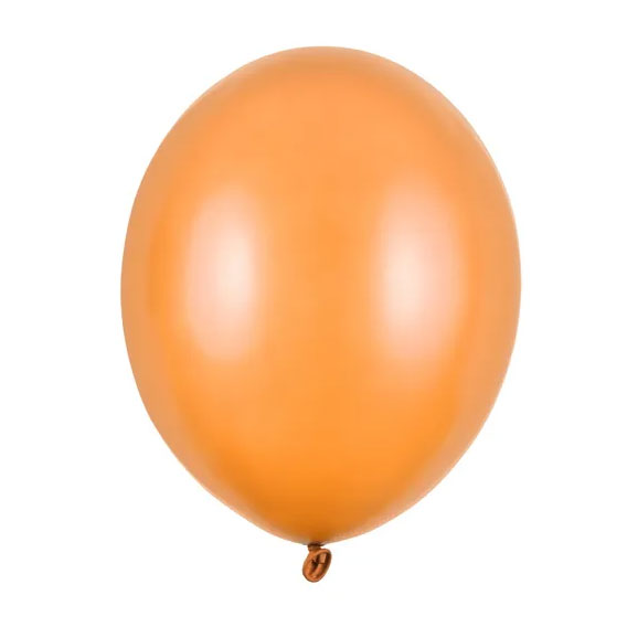 BALONI JEDNOBOJNI fi 30 cm METALLIC PARTYDECO - Balon narančasti