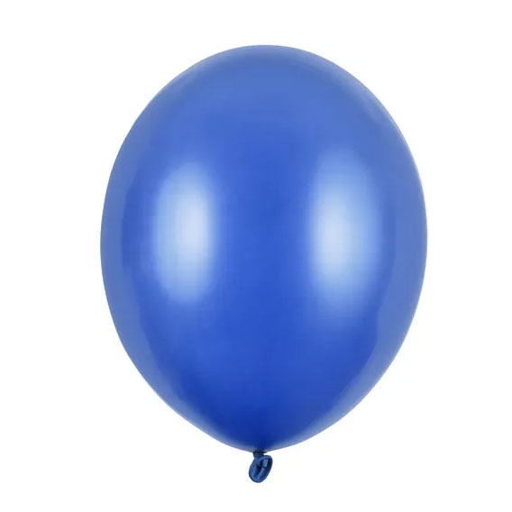 BALONI JEDNOBOJNI fi 30 cm METALLIC PARTYDECO - Balon plavi