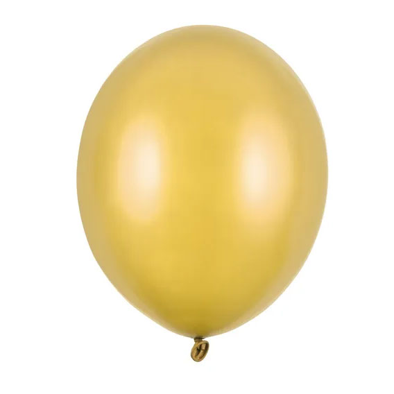 BALONI JEDNOBOJNI fi 30 cm METALLIC PARTYDECO - Balon zlatni