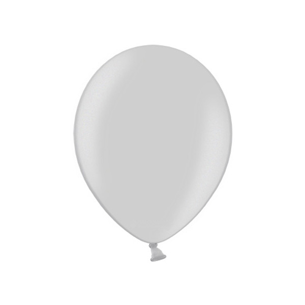 BALONI JEDNOBOJNI fi 33 cm BELBAL METALLIC - Balon srebrni
