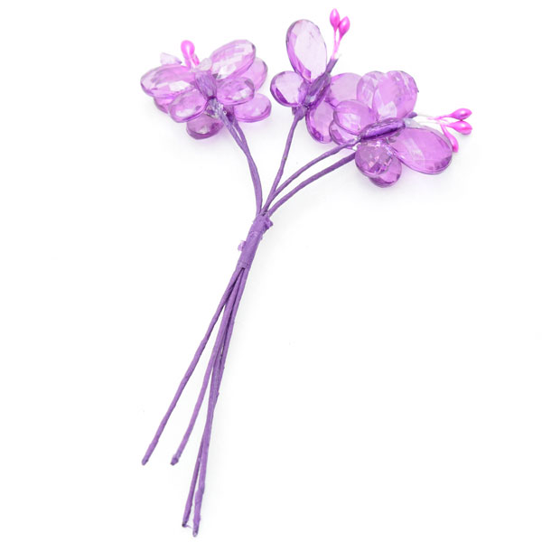 LEPTIRIĆ KRISTALNI 5/1 art. WDF-26 - Leptirić-ljubičasta