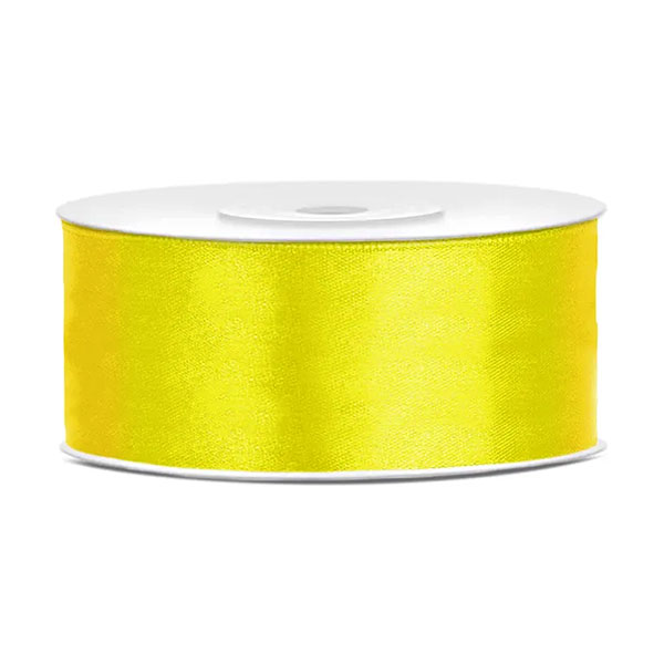 UKRASNA TRAKA SATENSKA 25 mm x 25 met.  - Ukrasna traka satenska yellow