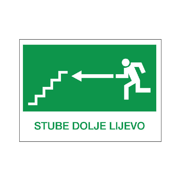 NALJEPNICA STUBE DOLJE DESNO / LIJEVO 25x14 cm - Nalj. stube dolje lijevo