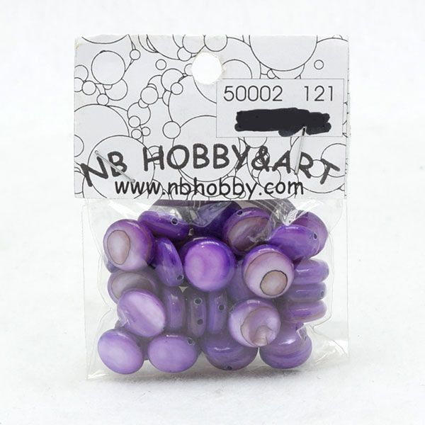 PERLE JEDNOBOJNE fi 10 mm 35/1 art.50002 - Perle 35/1-ljubičaste