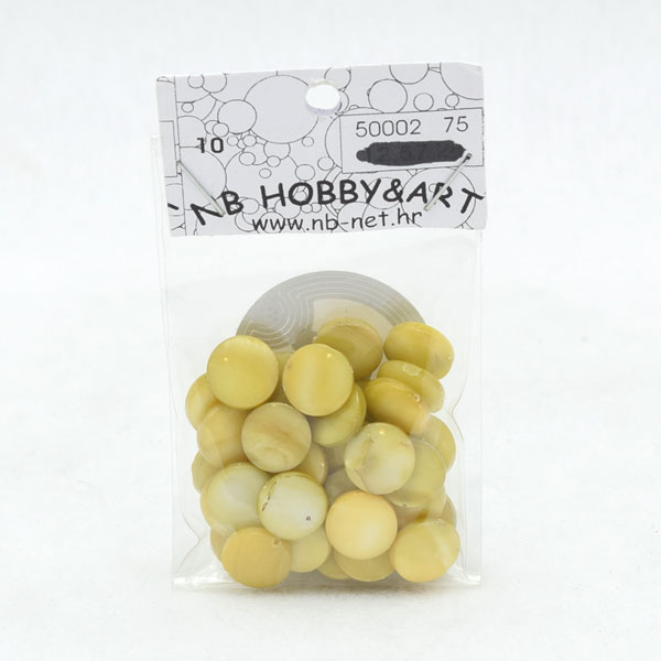 PERLE JEDNOBOJNE fi 10 mm 35/1 art.50002 - Perle 35/1-svijetlo smeđe
