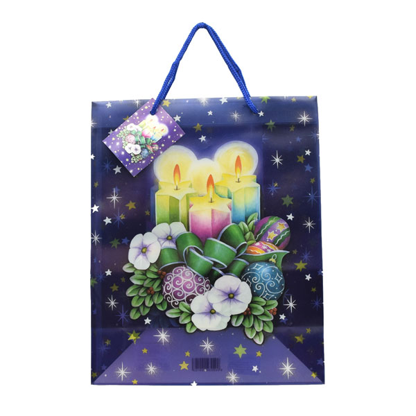 VREĆICA UKRASNA 26 x 32 cm BOŽIĆNI MOTIV - Adventski vijenac