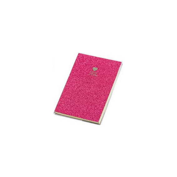 BLOKIĆ A-6/100 LISTA GLITTER "HAPPY" art. 550325 - Roza