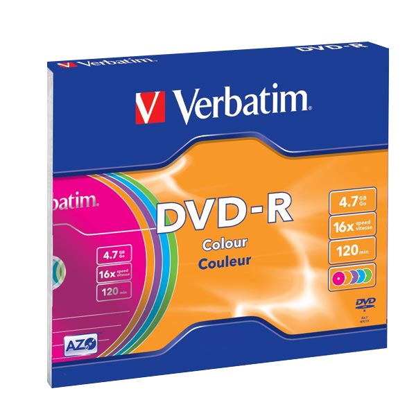 DVD-R 4.7 Gb 16X VERBATIM SLIM BOX #43557