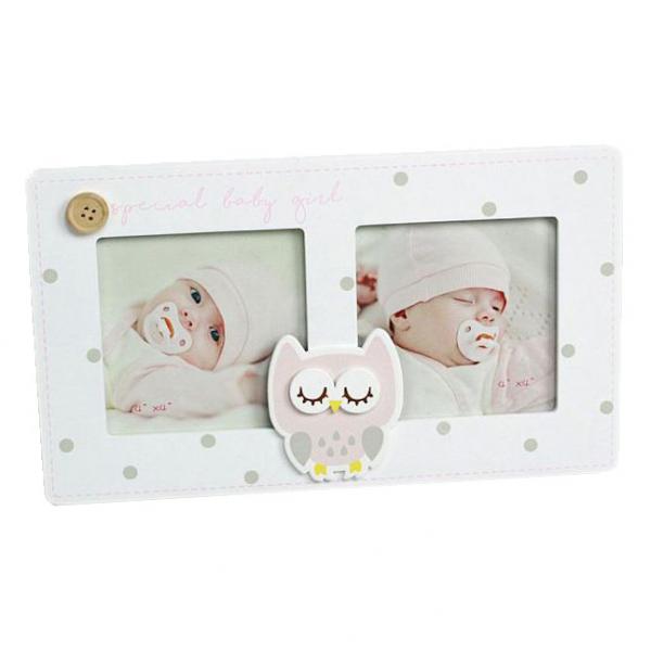 OKVIR ZA SLIKE 10x10 cm 2u1 DECOR BABY B2744 - DECOR BABY B0446-roza
