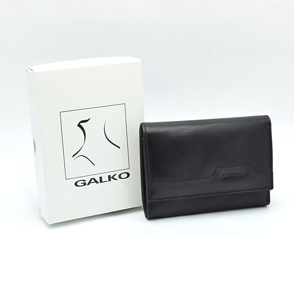 NOVČANIK KOŽNI ŽENSKI GALKO art. 20-0288 - Galko-crni