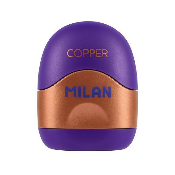 ŠILJILO PVC 1 RUPA MILAN CAPSULE COPPER - Šiljilo Copper - plavo