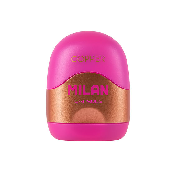 ŠILJILO PVC 1 RUPA MILAN CAPSULE COPPER - Šiljilo Copper - ciklama