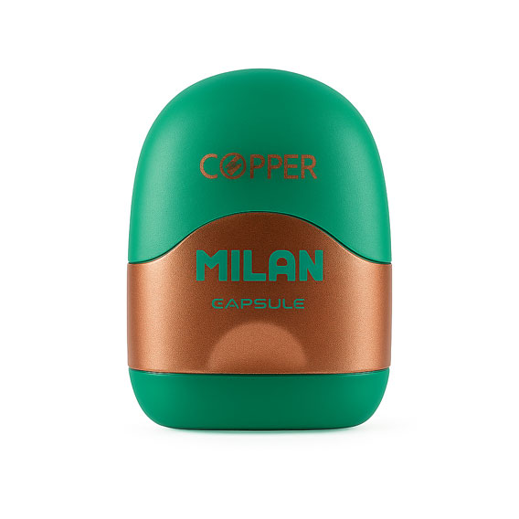 ŠILJILO PVC 1 RUPA MILAN CAPSULE COPPER - Šiljilo Copper - zeleno