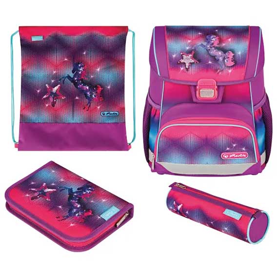 ŠKOLSKA TORBA ANATOMSKA HERLITZ "LOOP" 4/1 KOMPLET - Funky horse