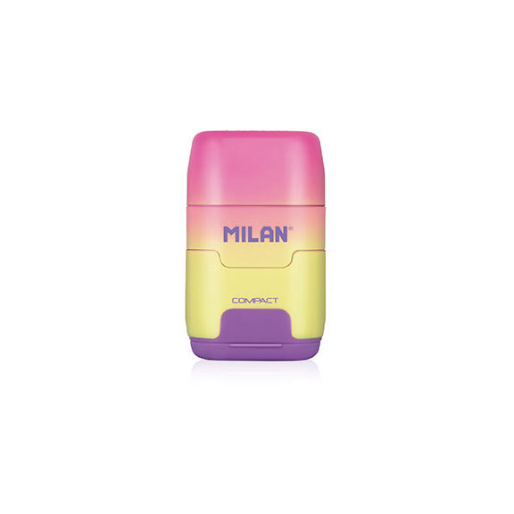 ŠILJILO PVC 2 RUPE MILAN COMPACT SUNSET - Šiljilo Milan Sunset ljubičasto-žuto