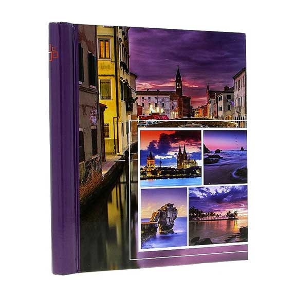 FOTO ALBUM 60 STRANA 23x28 cm DRS30 CITTA - DRS30 Citta ljubičasti motiv