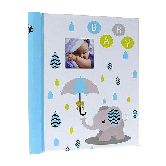 FOTO ALBUM 20 STRANA 23x28 cm DRS10 ELEPHANT LOVE - DRS10 Elephant love plavi motiv