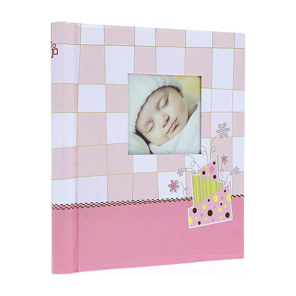 FOTO ALBUM 60 STRANA 23x28 cm DRS30 BABY CHECKER - DRS30 Baby checker rozi motiv