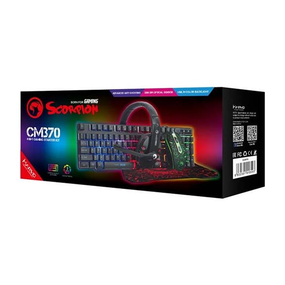 SET TIPKOVNICA + MIŠ + PODLOGA + SLUŠALICE MARVO CM370