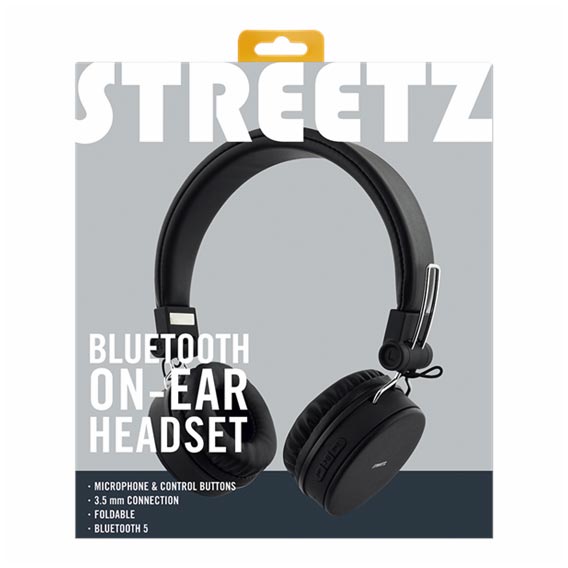 SLUŠALICE + MIKROFON Bluetooth STREETZ BT400/402 - Slušalice Streetz BT-400 crne