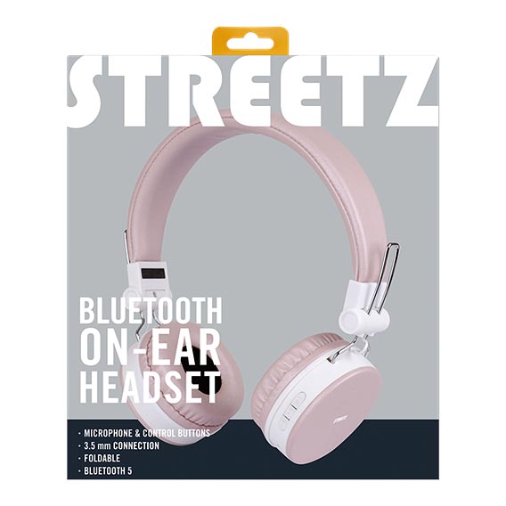 SLUŠALICE + MIKROFON Bluetooth STREETZ BT400/402 - Slušalice Streetz BT-402 roza