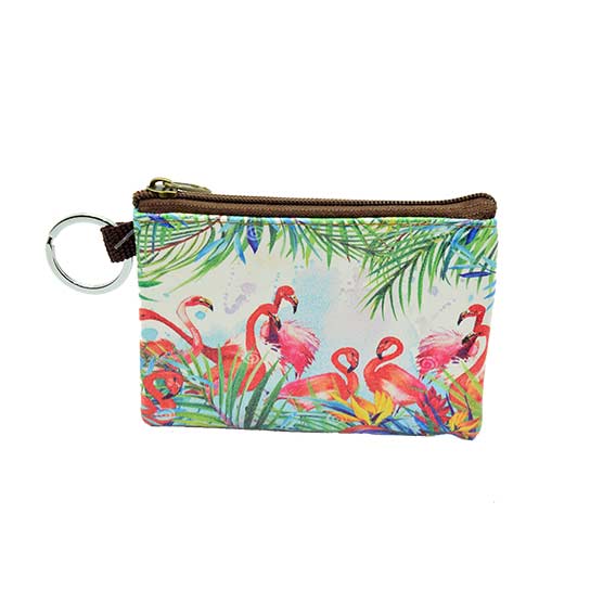 NOVČANIK ZA KOVANICE ZIP "TROPICAL" - tropical - flamengo