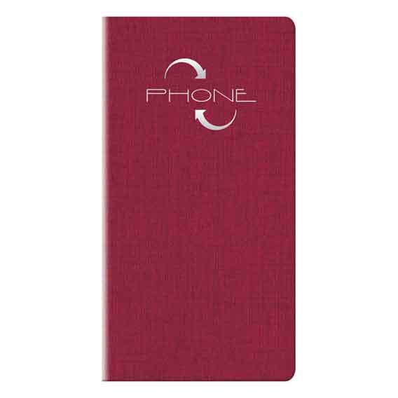 TELEFONSKI ADRESAR 7x13.6 cm A-Ž "FURORE" - Bordo