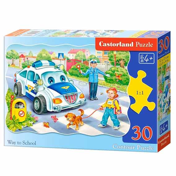 PUZZLE 30/1 NA PUTU U ŠKOLU /JELEN I PRIJATELJI/ FARMA - Put u školu