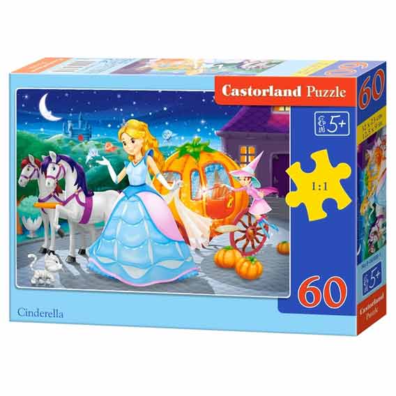 PUZZLE 60/1 PEPELJUGA/VAT.VOZILO/KUĆNI LJUBIMCI - Pepeljuga