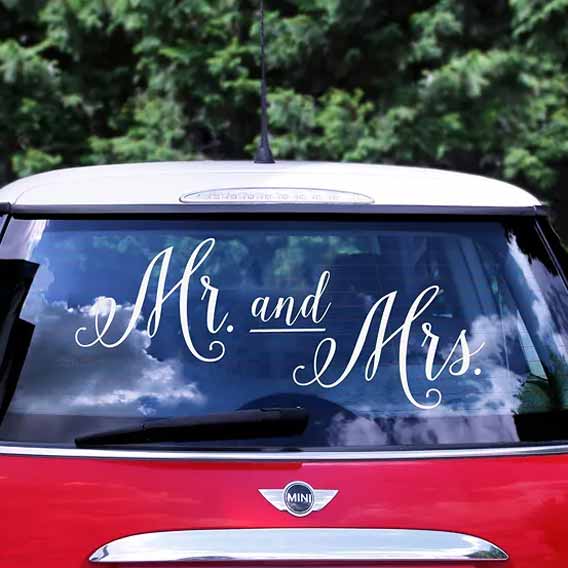 NALJEPNICA ZA AUTO "WEDDING DAY" PARTYDECO - Naljepnica za auto wedding day - 2